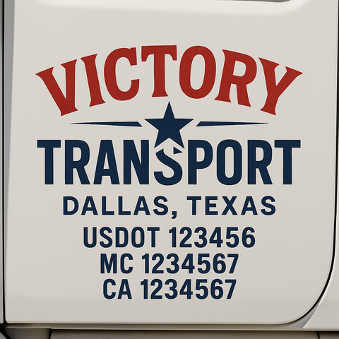 Truck Door Decal Lettering Sticker Signs | Add Your Info - Create Your Own Semi-Truck Door Signs