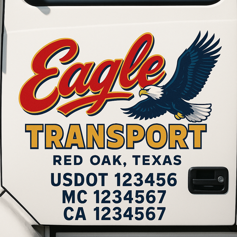 Truck Door Decal Lettering Sticker Signs | Add Your Info - Create Your Own Semi-Truck Door Signs