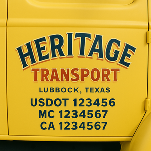 Truck Door Decal Lettering Sticker Signs | Add Your Info - Create Your Own Semi-Truck Door Signs