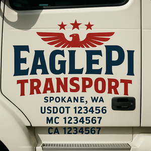 Truck Door Decal Lettering Sticker Signs | Add Your Info - Create Your Own Semi-Truck Door Signs