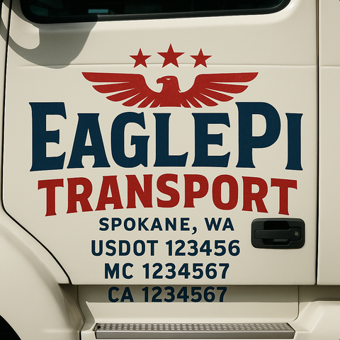Truck Door Decal Lettering Sticker Signs | Add Your Info - Create Your Own Semi-Truck Door Signs
