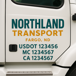 Truck Door Decal Lettering Sticker Signs | Add Your Info - Create Your Own Semi-Truck Door Signs