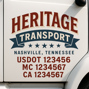 Truck Door Decal Lettering Sticker Signs | Add Your Info - Create Your Own Semi-Truck Door Signs