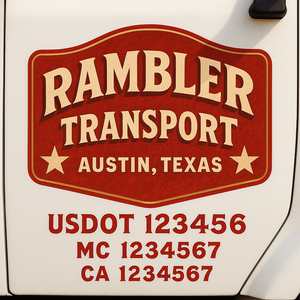 Truck Door Decal Lettering Sticker Signs | Add Your Info - Create Your Own Semi-Truck Door Signs
