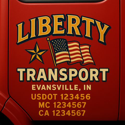 Truck Door Decal Lettering Sticker Signs | Add Your Info - Create Your Own Semi-Truck Door Signs