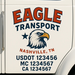 Truck Door Decal Lettering Sticker Signs | Add Your Info - Create Your Own Semi-Truck Door Signs