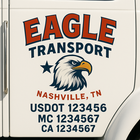 Truck Door Decal Lettering Sticker Signs | Add Your Info - Create Your Own Semi-Truck Door Signs
