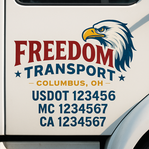 Truck Door Decal Lettering Sticker Signs | Add Your Info - Create Your Own Semi-Truck Door Signs