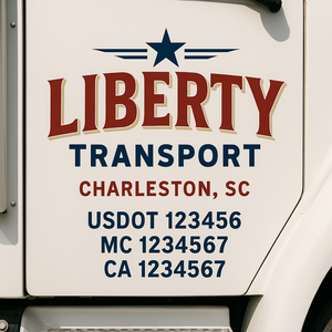 Truck Door Decal Lettering Sticker Signs | Add Your Info - Create Your Own Semi-Truck Door Signs