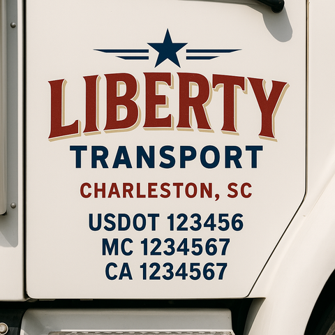 Truck Door Decal Lettering Sticker Signs | Add Your Info - Create Your Own Semi-Truck Door Signs
