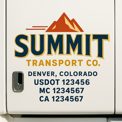 Truck Door Decal Lettering Sticker Signs | Add Your Info - Create Your Own Semi-Truck Door Signs