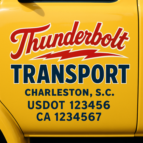 Truck Door Decal Lettering Sticker Signs | Add Your Info - Create Your Own Semi-Truck Door Signs