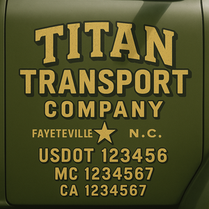 Truck Door Decal Lettering Sticker Signs | Add Your Info - Create Your Own Semi-Truck Door Signs