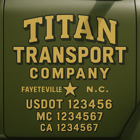Truck Door Decal Lettering Sticker Signs | Add Your Info - Create Your Own Semi-Truck Door Signs