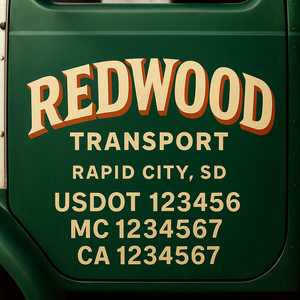Truck Door Decal Lettering Sticker Signs | Add Your Info - Create Your Own Semi-Truck Door Signs