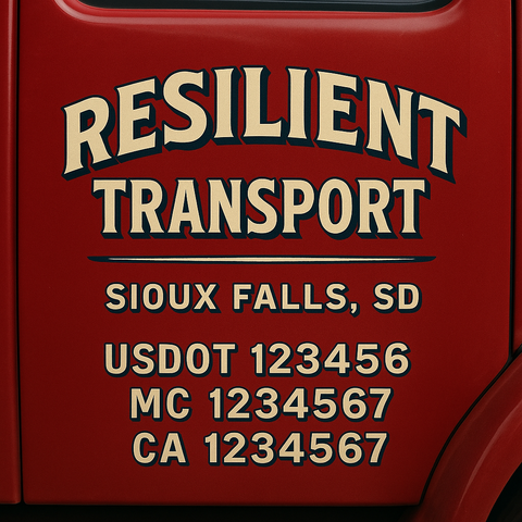 Truck Door Decal Lettering Sticker Signs | Add Your Info - Create Your Own Semi-Truck Door Signs