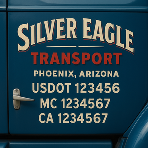 Truck Door Decal Lettering Sticker Signs | Add Your Info - Create Your Own Semi-Truck Door Signs