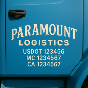 Truck Door Decal Lettering Sticker Signs | Add Your Info - Create Your Own Semi-Truck Door Signs