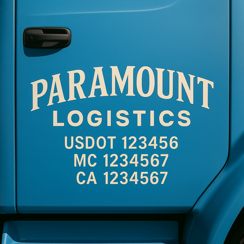 Truck Door Decal Lettering Sticker Signs | Add Your Info - Create Your Own Semi-Truck Door Signs