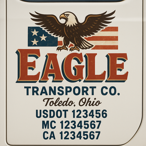 Truck Door Decal Lettering Sticker Signs | Add Your Info - Create Your Own Semi-Truck Door Signs