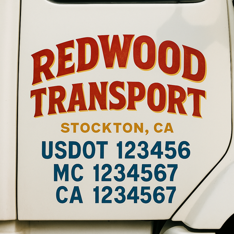 Truck Door Decal Lettering Sticker Signs | Add Your Info - Create Your Own Semi-Truck Door Signs