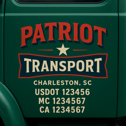 Truck Door Decal Lettering Sticker Signs | Add Your Info - Create Your Own Semi-Truck Door Signs