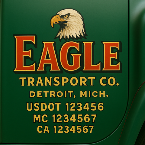 Truck Door Decal Lettering Sticker Signs | Add Your Info - Create Your Own Semi-Truck Door Signs