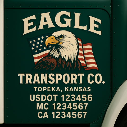 Truck Door Decal Lettering Sticker Signs | Add Your Info - Create Your Own Semi-Truck Door Signs