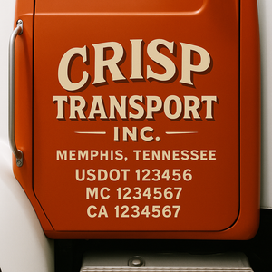 Truck Door Decal Lettering Sticker Signs | Add Your Info - Create Your Own Semi-Truck Door Signs