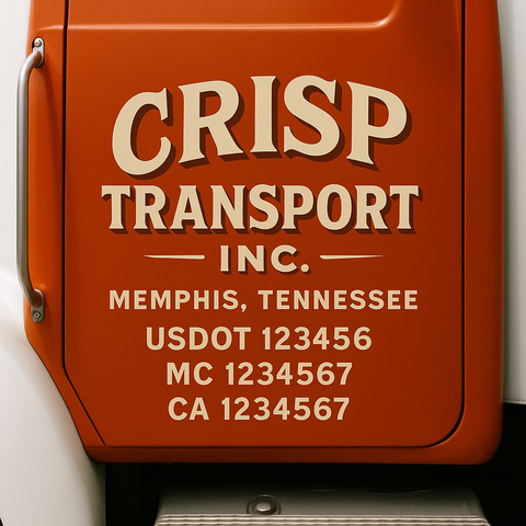 Truck Door Decal Lettering Sticker Signs | Add Your Info - Create Your Own Semi-Truck Door Signs