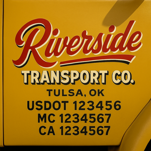 Truck Door Decal Lettering Sticker Signs | Add Your Info - Create Your Own Semi-Truck Door Signs