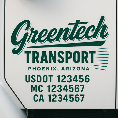 Truck Door Decal Lettering Sticker Signs | Add Your Info - Create Your Own Semi-Truck Door Signs