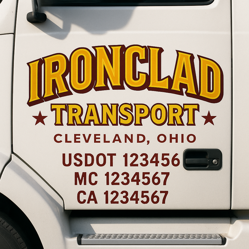 Truck Door Decal Lettering Sticker Signs | Add Your Info - Create Your Own Semi-Truck Door Signs
