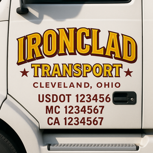 Truck Door Decal Lettering Sticker Signs | Add Your Info - Create Your Own Semi-Truck Door Signs