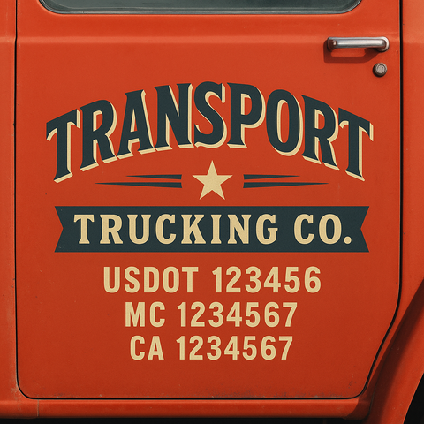 Truck Door Decal Lettering Sticker Signs | Add Your Info - Create Your Own Semi-Truck Door Signs