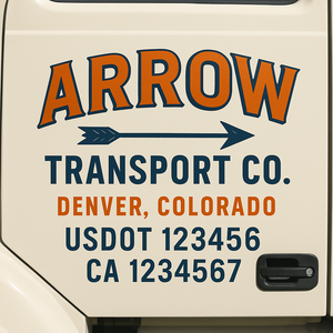 Truck Door Decal Lettering Sticker Signs | Add Your Info - Create Your Own Semi-Truck Door Signs