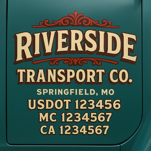 Truck Door Decal Lettering Sticker Signs | Add Your Info - Create Your Own Semi-Truck Door Signs