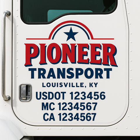 Truck Door Decal Lettering Sticker Signs | Add Your Info - Create Your Own Semi-Truck Door Signs