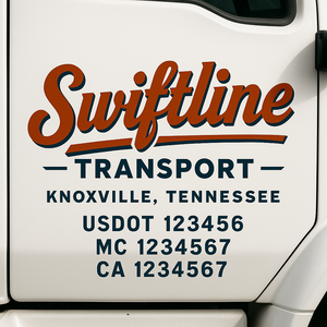 Truck Door Decal Lettering Sticker Signs | Add Your Info - Create Your Own Semi-Truck Door Signs