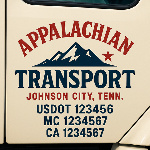 Truck Door Decal Lettering Sticker Signs | Add Your Info - Create Your Own Semi-Truck Door Signs
