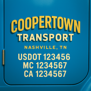 Truck Door Decal Lettering Sticker Signs | Add Your Info - Create Your Own Semi-Truck Door Signs