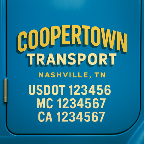 Truck Door Decal Lettering Sticker Signs | Add Your Info - Create Your Own Semi-Truck Door Signs