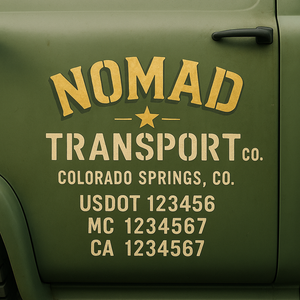 Truck Door Decal Lettering Sticker Signs | Add Your Info - Create Your Own Semi-Truck Door Signs