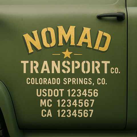 Truck Door Decal Lettering Sticker Signs | Add Your Info - Create Your Own Semi-Truck Door Signs