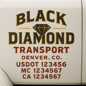 Truck Door Decal Lettering Sticker Signs | Add Your Info - Create Your Own Semi-Truck Door Signs
