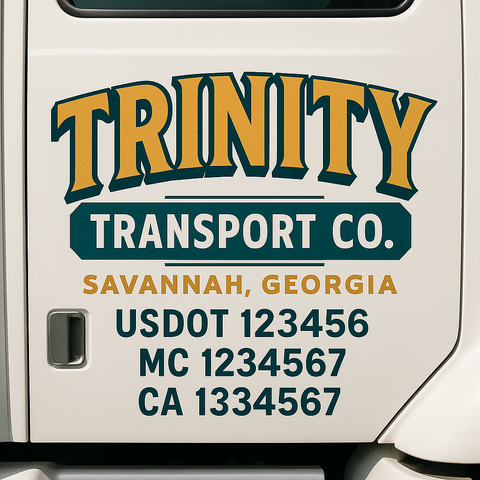 Truck Door Decal Lettering Sticker Signs | Add Your Info - Create Your Own Semi-Truck Door Signs