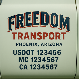 Truck Door Decal Lettering Sticker Signs | Add Your Info - Create Your Own Semi-Truck Door Signs