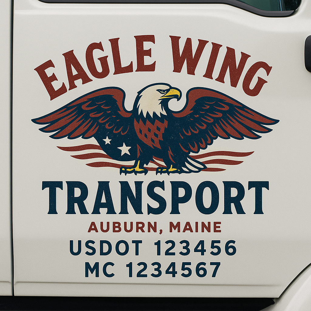 Truck Door Decal Lettering Sticker Signs | Add Your Info - Create Your Own Semi-Truck Door Signs
