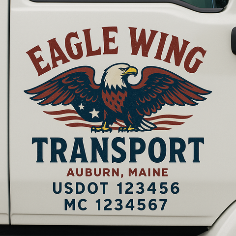 Truck Door Decal Lettering Sticker Signs | Add Your Info - Create Your Own Semi-Truck Door Signs