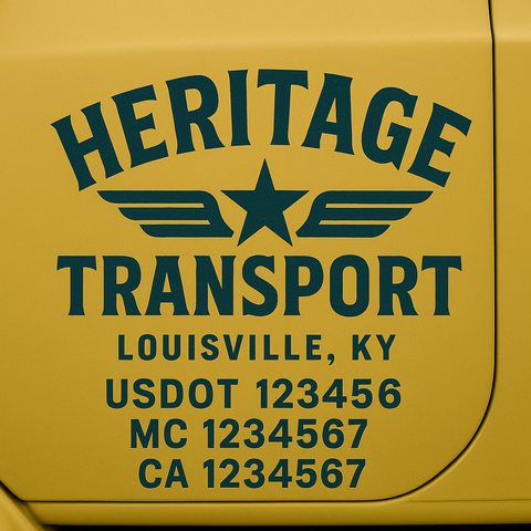 Truck Door Decal Lettering Sticker Signs | Add Your Info - Create Your Own Semi-Truck Door Signs